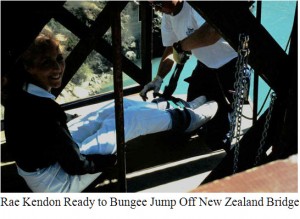 Rae Kendon Ready to Bungee Jump Off NZ Bridge
